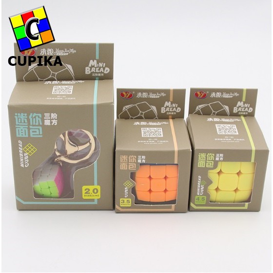 Rubik 3x3x3 Yongjun mini Bread 4.5cm cembung/Pillow Stickerless