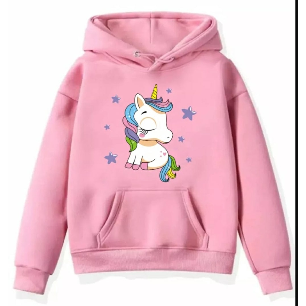 HOODIE ANAK PEREMPUAN UNICORN WITH STARS / HOODIE ANAK PEREMPUAN UNISEX