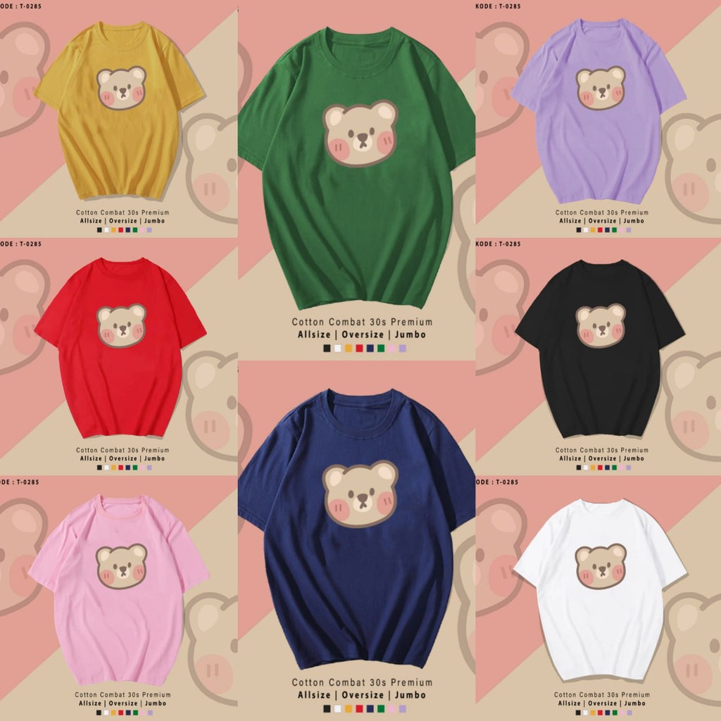 MUKA BERUANG BEAR FACE KAOS DESIGN/ TERMURAH / PREMIUM