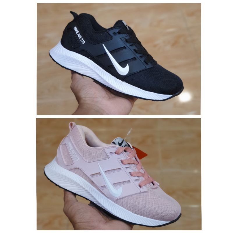 Sepatu sneakers anak warna hitam / pink size 33 - 37