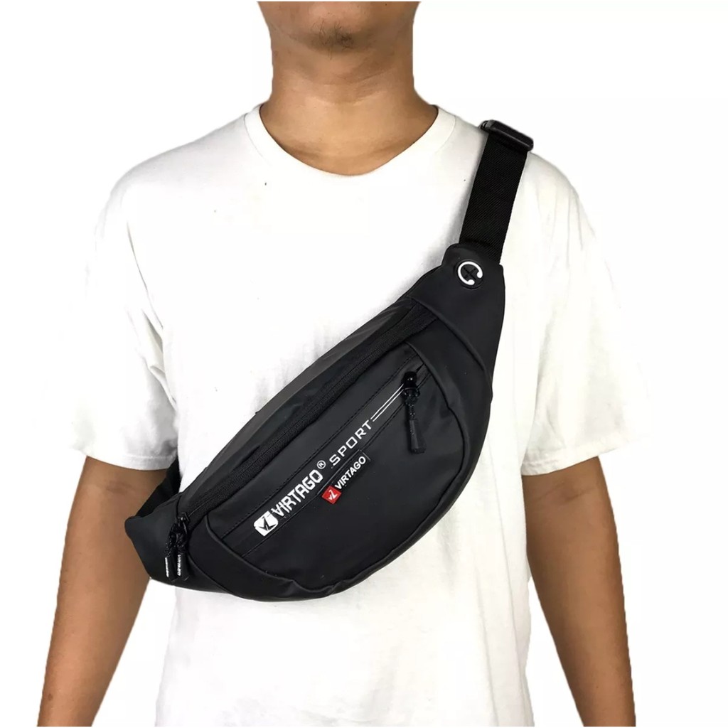 Tas Selempang Anti Air Original Virtago 018/Waistbag Waterproof /Tas Slempang Pria Terlaris