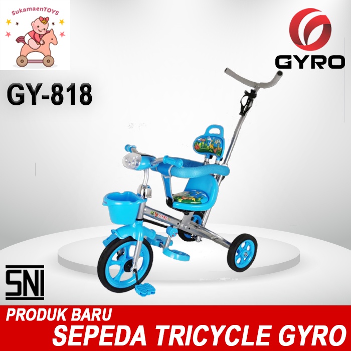 SEPEDA TRICYCLE ANAK GYRO GY 818 Biru - SNI
