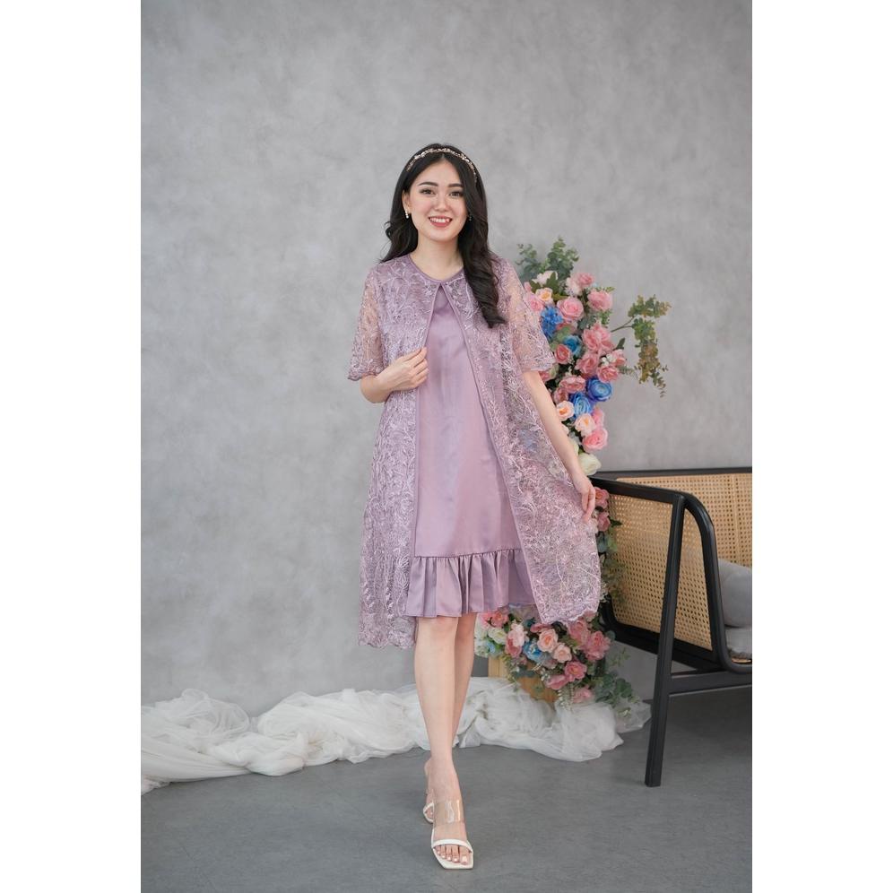 Missnomi - Helcia Dress Bridesmaid / Dress Midi / Dress Brokat / Dress Tile / Party Dress / Dress