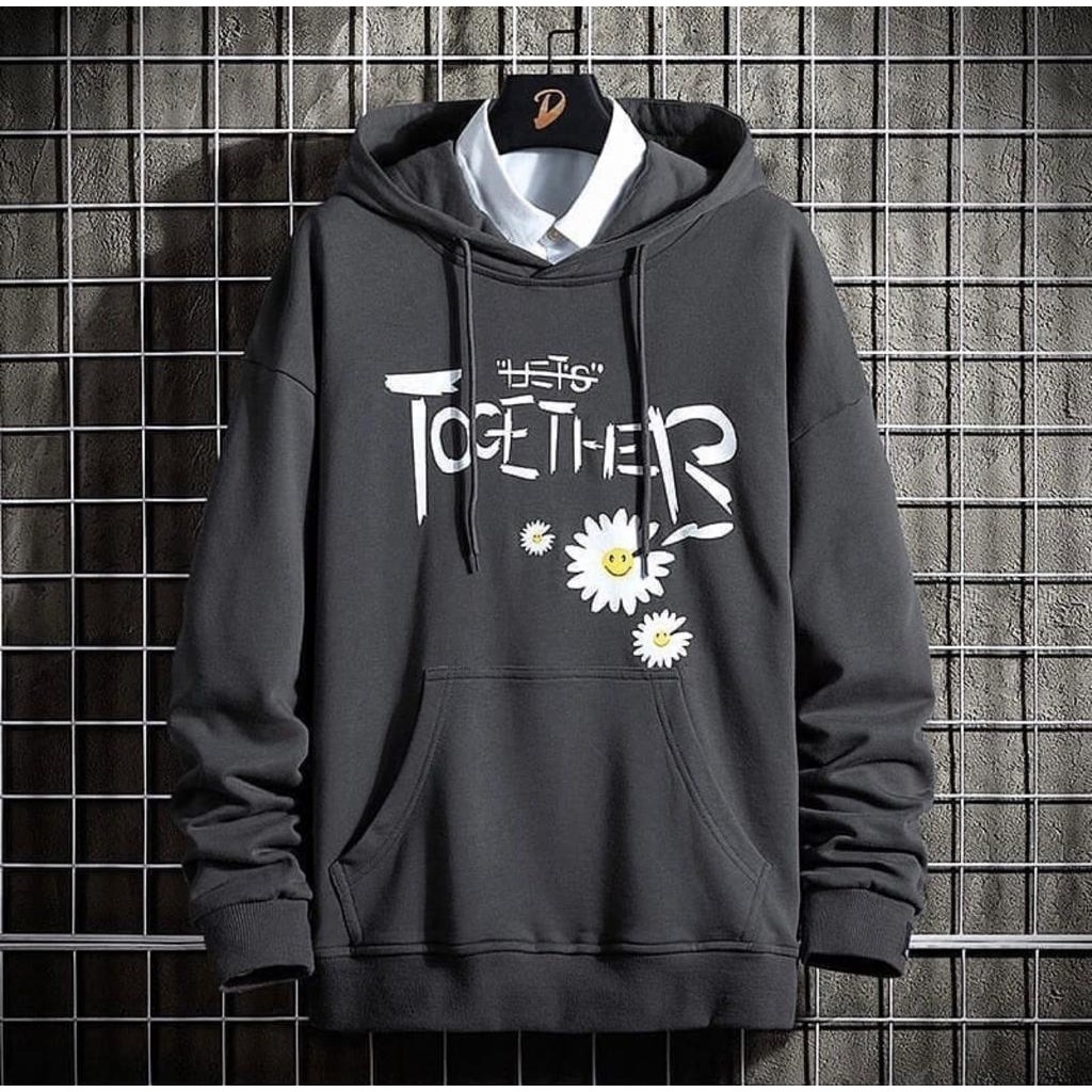 HOODIE WANITA TOGETHER DAISY FLOWER/ HOODIE WANITA TEBAL