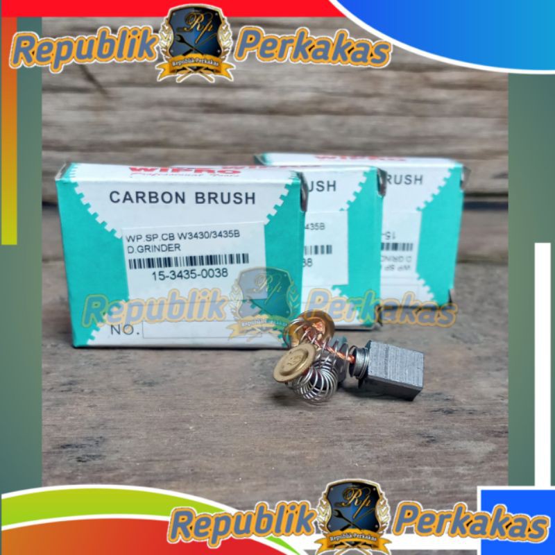 Wipro Carbon Brush / Arang / Brostel W3435B untuk mesin gerinda W3435B