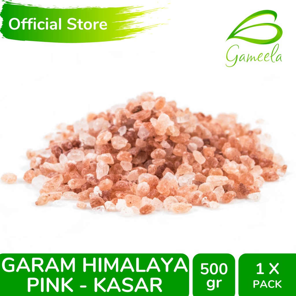 

Gameela Himalayan Pink Salt Coarse 500 Gr Garam Gunung Himalaya Bentuk Kasar Resep Ayurveda Diet JSR