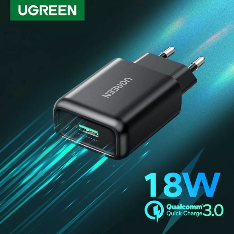 Ugreen 18W 10W USB A Charger With MFi Lightning Cable For Iphone 13 12 11 XR SE 8 7 6