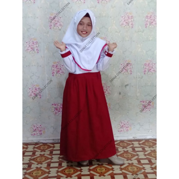 SERAGAM SEKOLAH SD PEREMPUAN MUSLIM MODEL GAMIS/SERAGAM GAMIS SET KRUDUNG SD/SERAGAM SD MODEL TERBAR