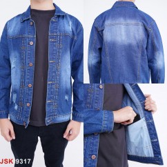 JAKET PRIA JEANS SOBEK PRIA DENIM PREMIUM JSK JEANS