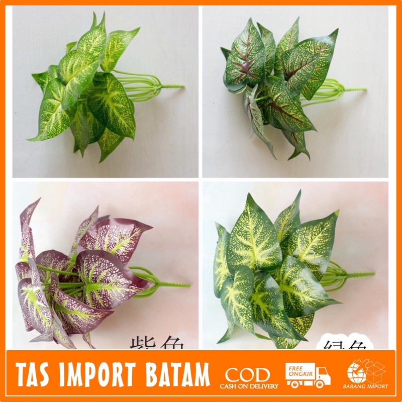 COD/TIB DAUN KELADI BUNGA TANGKAI PLASTIK BUNGA ARTIFISIAL BUNGA TANGKAI BUNGA HIASAN P3142-8