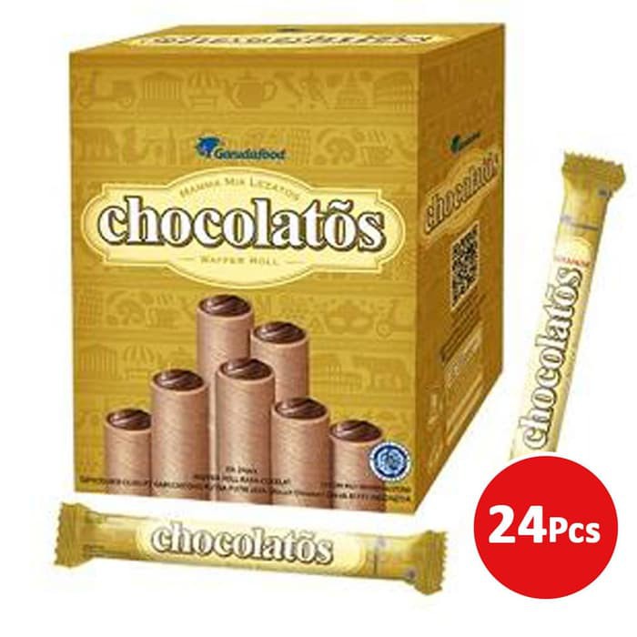 

Gery Chocolatos Wafer Roll 24 Pcs 24Pcs 9gram 9 gram Snack Coklat