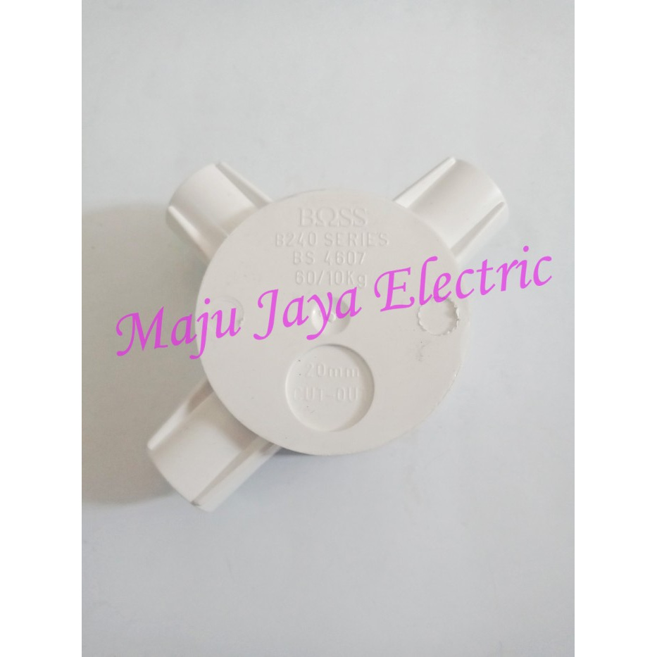 Tdus Boss 20 mm T Dus Dos Cabang 3 Tdos Dos Listrik 20mm Box Kabel Tee