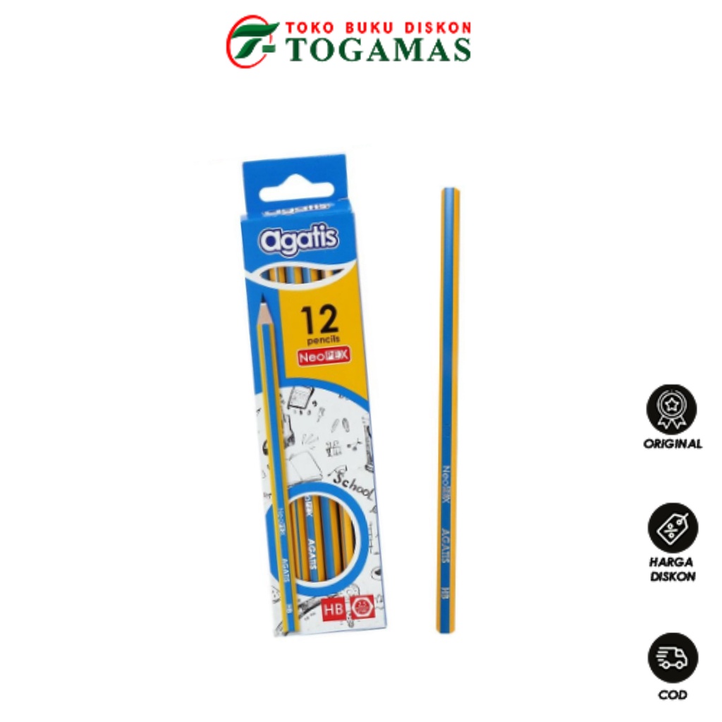 

READY STOCK!! TERMURAH!! PENSIL 2B NEOPEX HEXAGONAL GRAPHITE AGATIS