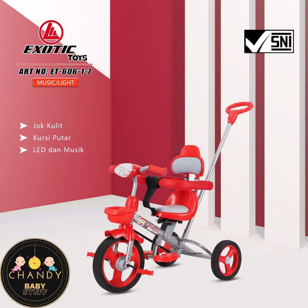 SEPEDA ANAK TRICYCLE RODA TIGA EXOTIC ET 606-1-7