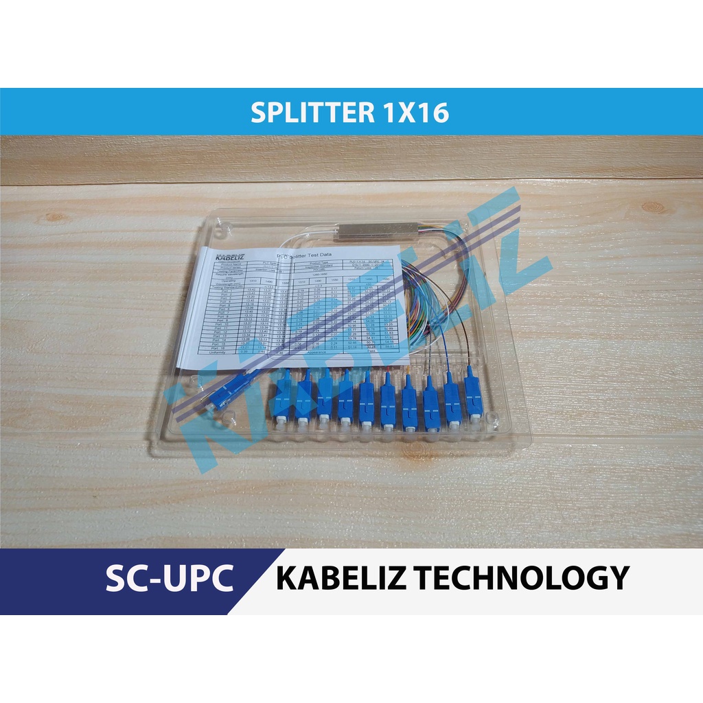 Passive Splitter PLC 1/16 SC UPC Spliter 1 16 Fiber Optic Pasif