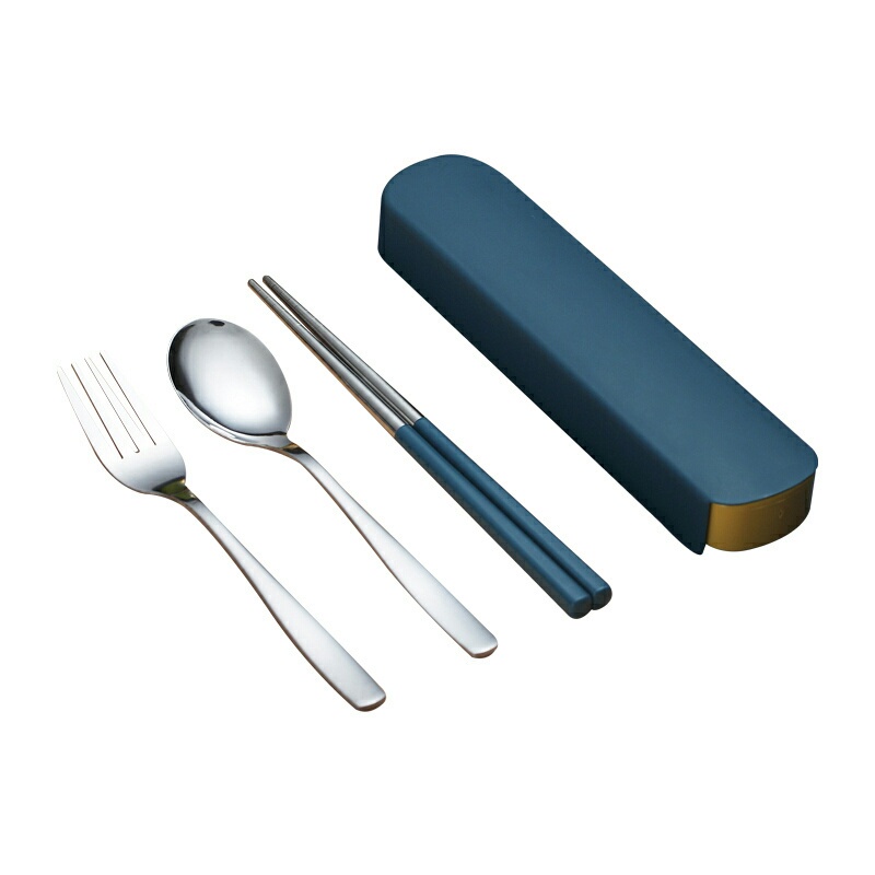 Sendok Set 3 in 1 / 3in1 Set  /  Sendok Garpu Sumpit Set Stainess Steel 304/ Alat Makan Portable