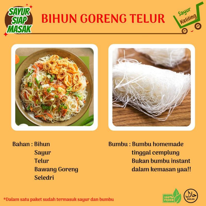 Goreng kalori bihun Kalori Bihun