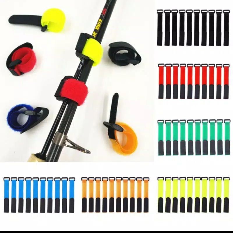 Fishing Gear 10 Pcs Pancing TALI STRAP / ROD STRAP PENGIKAT JORAN Joran Pancing  Aksesoris Alat Tangkap