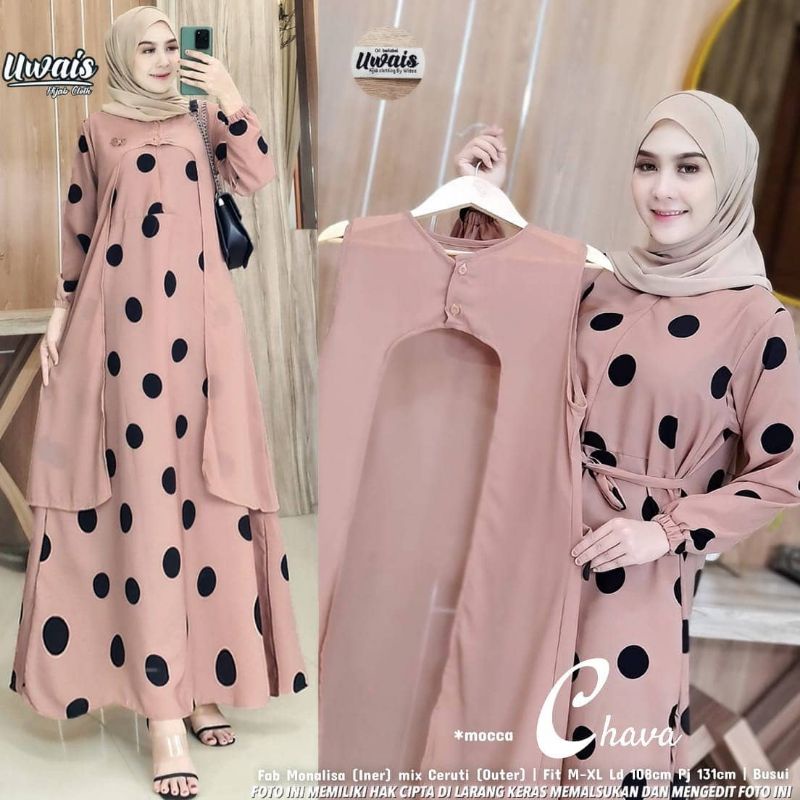 Dress wanita set rompi panjang CHAVA Dress wanita