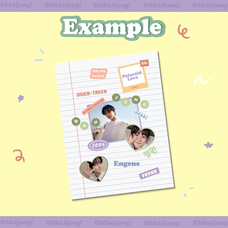 ENHYPEN STICKER DECO KISS CUT VOL.2 ENGENE ENHY ENHA STICKER SET CUTE