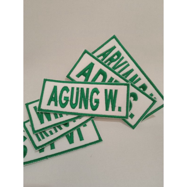 bordir nama atribut seragam security sekolah pdl tni