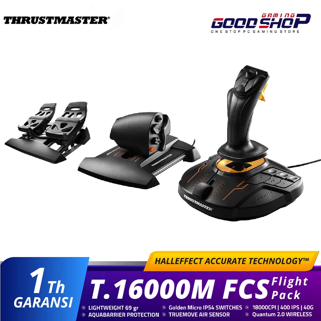 ThrustMaster T.16000M FCS Flight Pack Gaming Joystick for PC