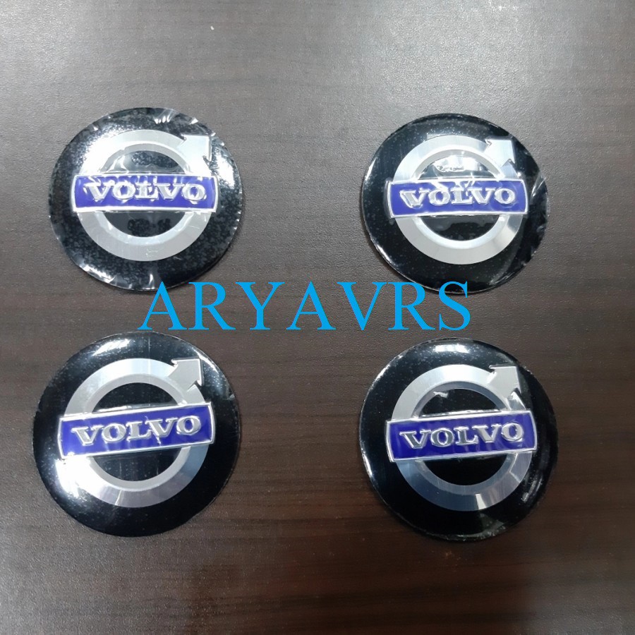 Sticker Stiker Tutup Dop Velg Racing Volvo Hitam Black