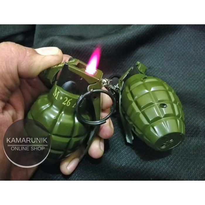 New Arrival KOREK API UNIK GRANAT M26 HIJAU API LAS GAS BUTANE MANCIS LIGHTER Low Price!