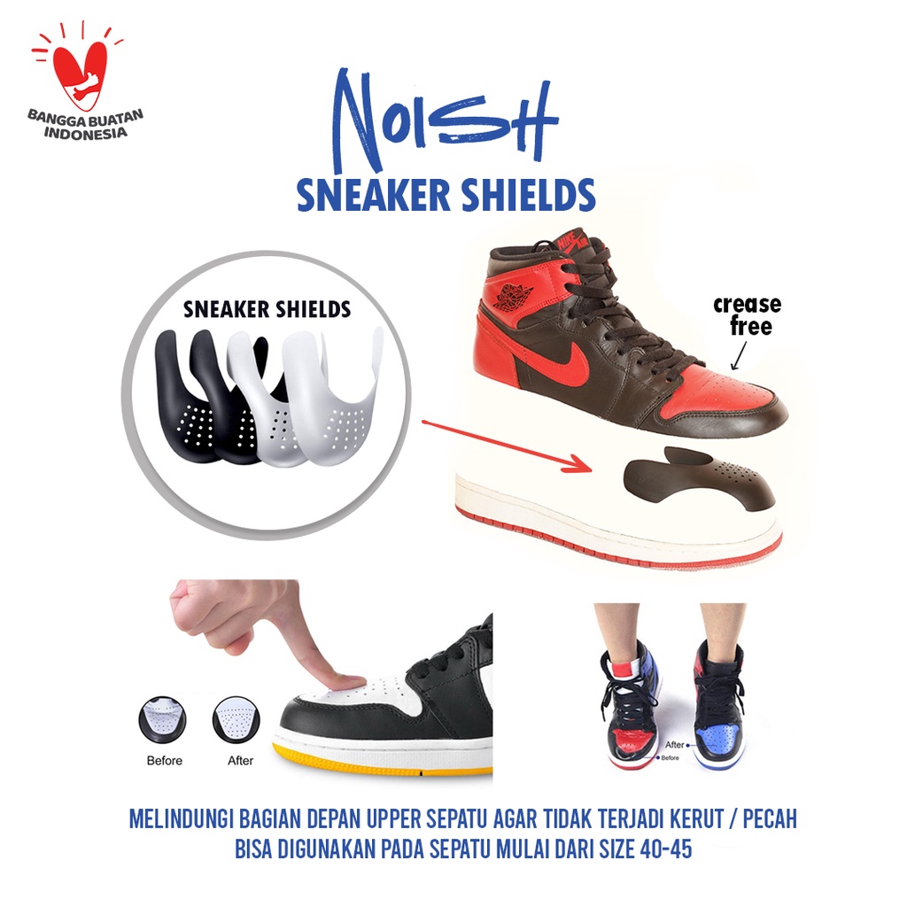 Shoe shields / Protector sepatu / Pelindung sepatu sneaker agar tidak penyok dan tertekuk / Perawatan sepatu / Insole sepatu