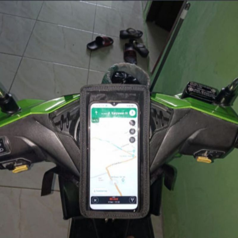 Phone Holder HP Waterproof Anti Air layar sentuh untuk sepeda motor