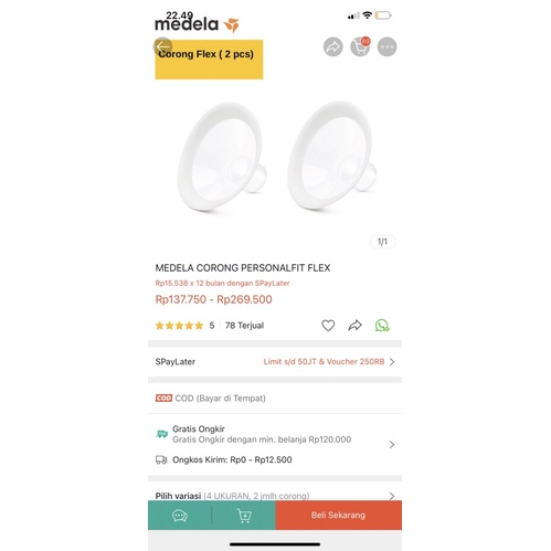 Corong Medela Flex PersonalFit Personal Fit