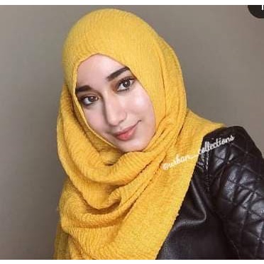 PASHMINA- NEW COLOUR CRINKLE PASHMINA CRINKLE SHAWL HIJAB RAWIS COTTON PREMIUM -PASHMINA.