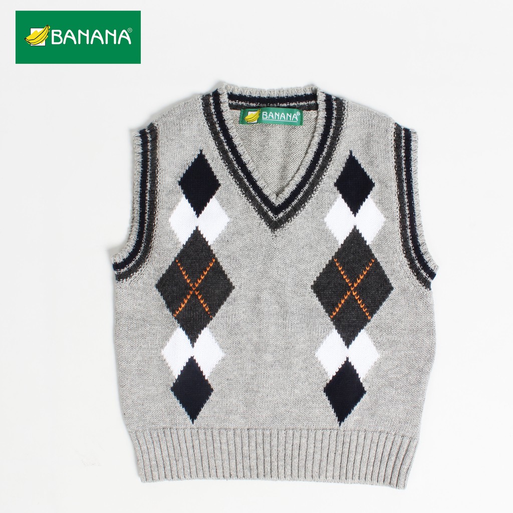 BANANA Sweater Bayi Laki-Laki Rompi Rajut