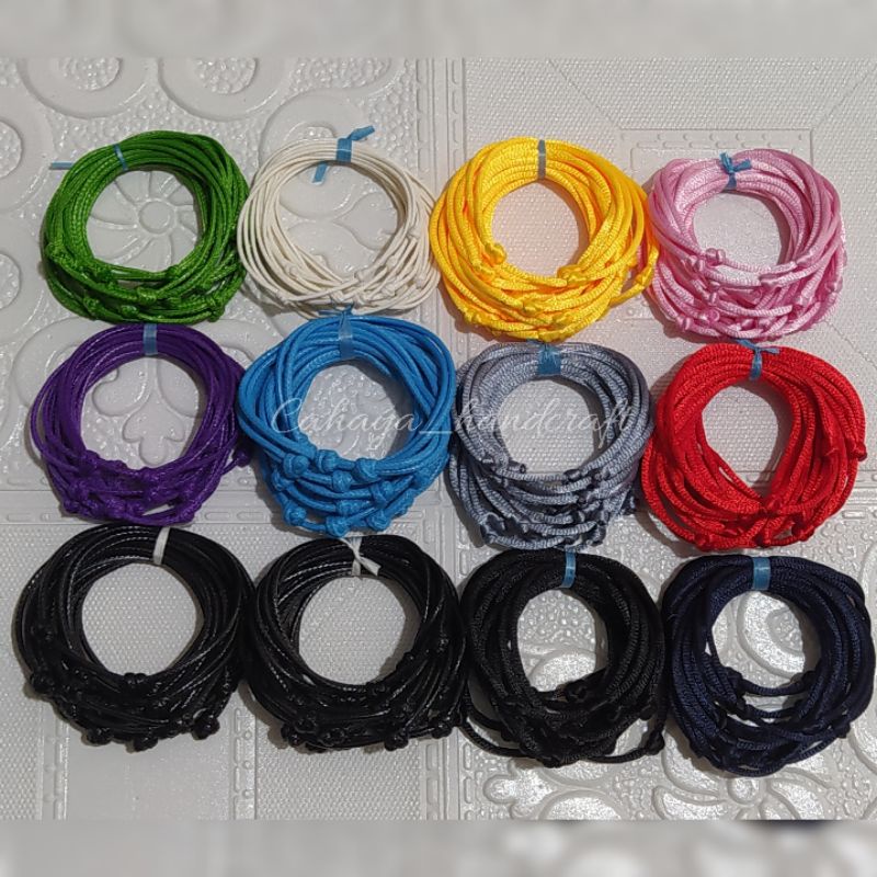 12pcs Gelang Simple Polos Korea Satin