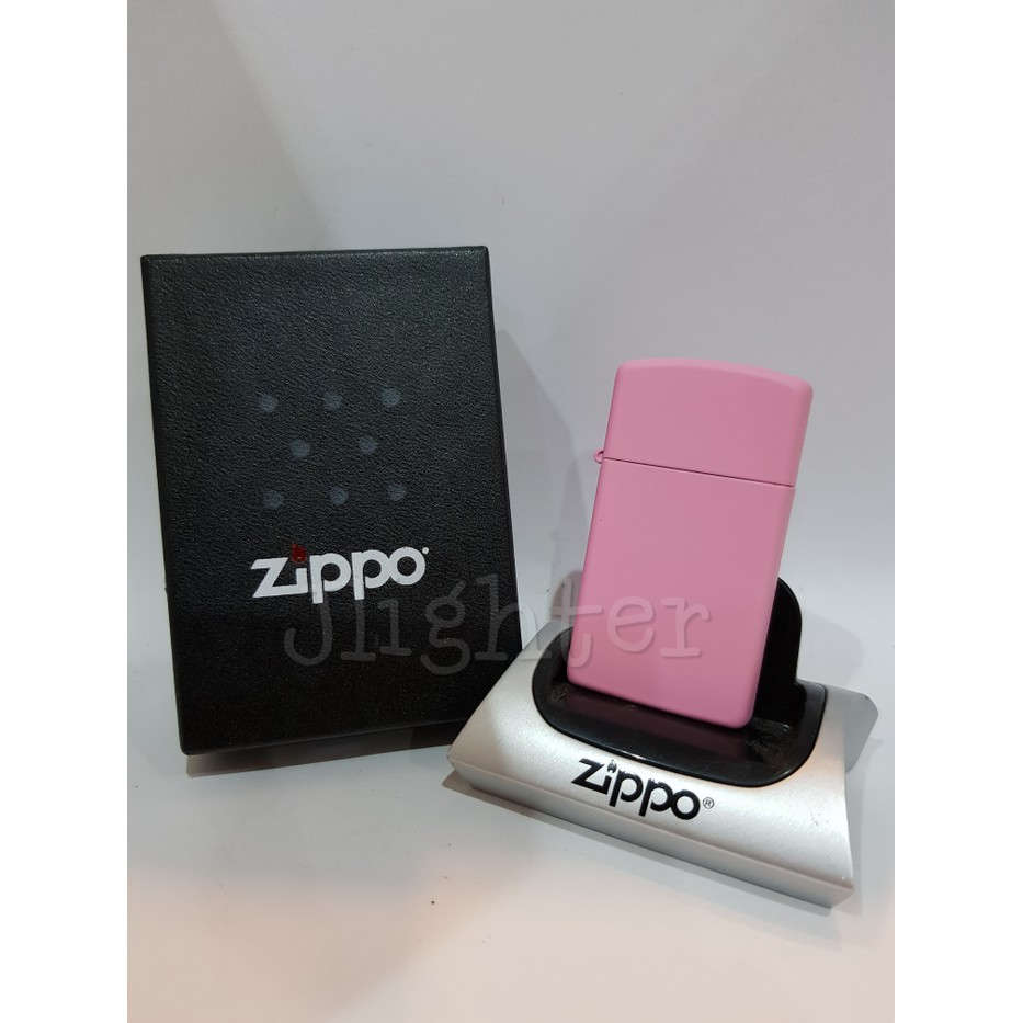 Langsung Order Korek Zippo Original 1638 Slim Pink Matte Diskon