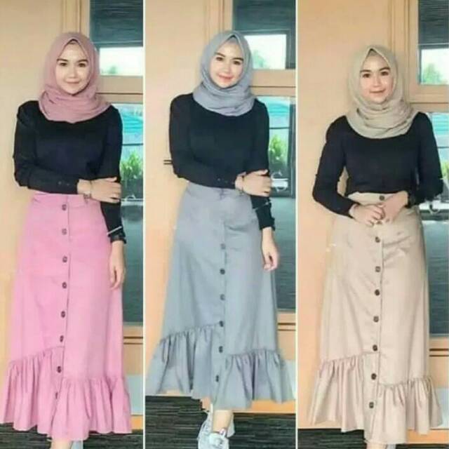 MXFASHION23 ~SASA ROK/ROK MUSLIM/ROK MURAH/SKIRT MURAH/ ROK PANJANG KEKINIAN