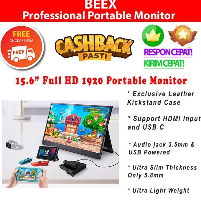 BEEX 15.6" T15A Premium Ultra-Thin Portable Monitor Type C HDMI MONITOR LED