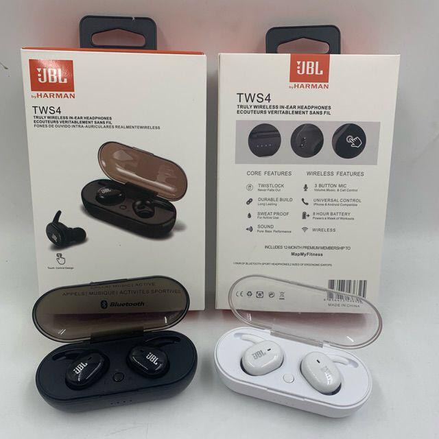 HANDSFREE / HEADSET BLUETOOTH TWS 4 / JBL J PM-32 SUARA NGEBASS KUALITAS MANTAP