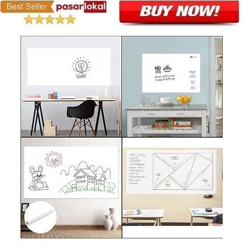 

Murah Laris Stiker Dinding Papan Tulis Putih Whiteboard 45 X 100 Cm H5Ab-044