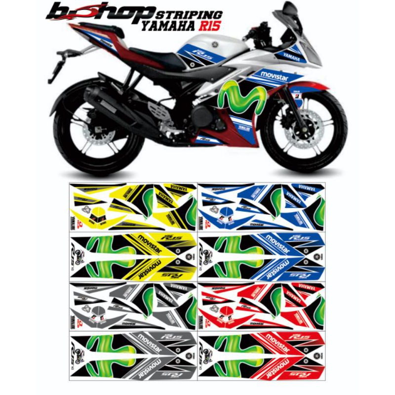 Striping Yamaha R15 Monster Motif pilihan warna #stiker888