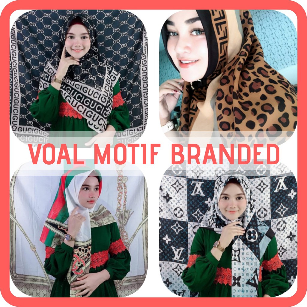 JILBAB SEGI EMPAT MOTIF DENAY KW KERUDUNG SEGI4 MOTIF GUCCI LV SEGIEMPAT VOAL HIJAB DENNAY KW - BV