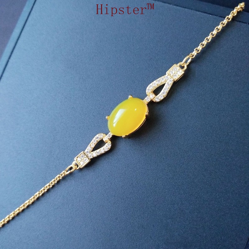 INS Personalized, Stylish and Simple Natural Citrine Temperamental Bracelet