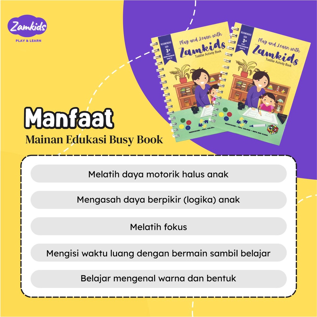 BUSY BOOK ACTIVITY BOOK BUSYBOOK MAINAN MONTESSORI MONTESORI EDUKASI ANAK BALITA WIPE AND CLEAN