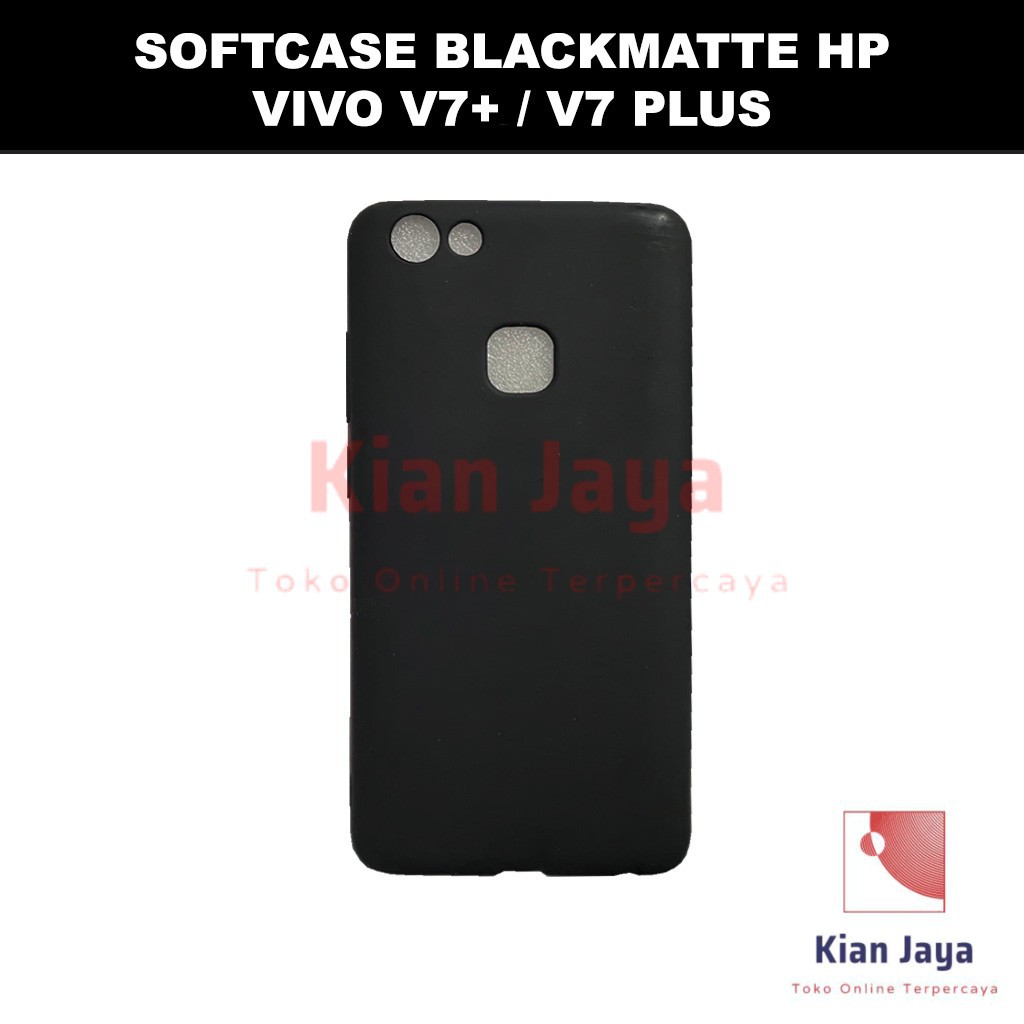 Softcase Blackmatte Handphone Vivo V7 Plus / V7+ Antishock, Casehp, Siliconcase, Slim Design