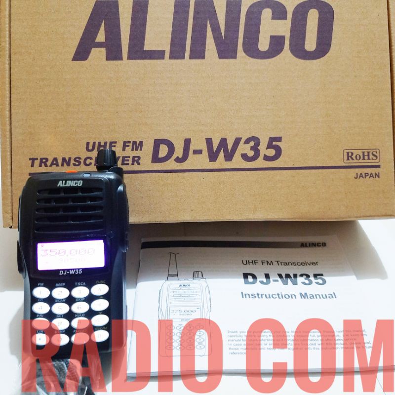 HT ALINCO DJ W35 UHF 350MHz - HT UHF LOW ALINCO DJ W35 DJ-W35 UHF 350 -390MHz MURAH