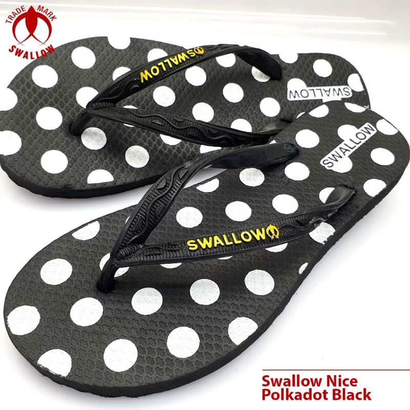 ✨NAGIHI✨ Swallow NICE Polkadot - Sandal Japit Wanita Original Swallow - Sendal Jepit/sandal asli indonesia