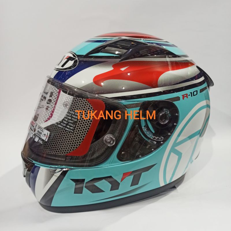 HELM KYT R10 MOTOF AQUAMARINE FLAT VISOR