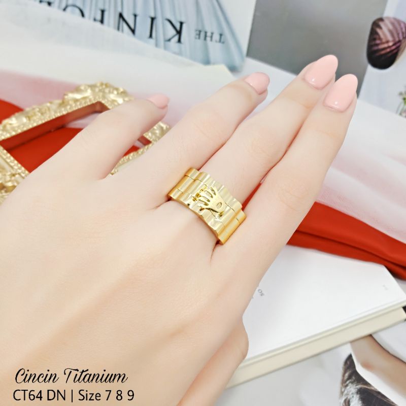 Cincin Titanium Wanita Terbaru CT64 DN