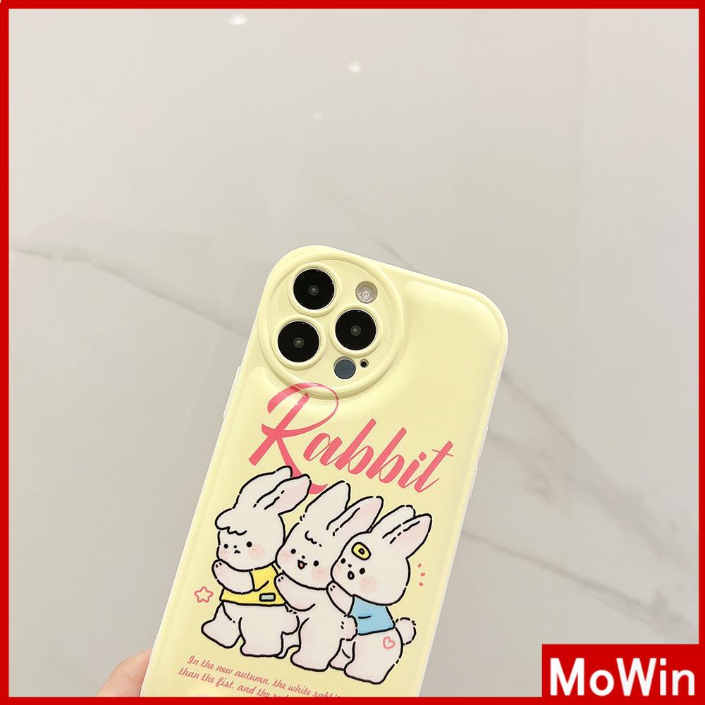 iPhone Case TPU Silicone Soft Case Airbag Shockproof Protection Camera Cute Cartoon Rabbit Compatible For iPhone 11 Pro Max 13 Pro Max 12 Pro Max 7Plus xr XS Max