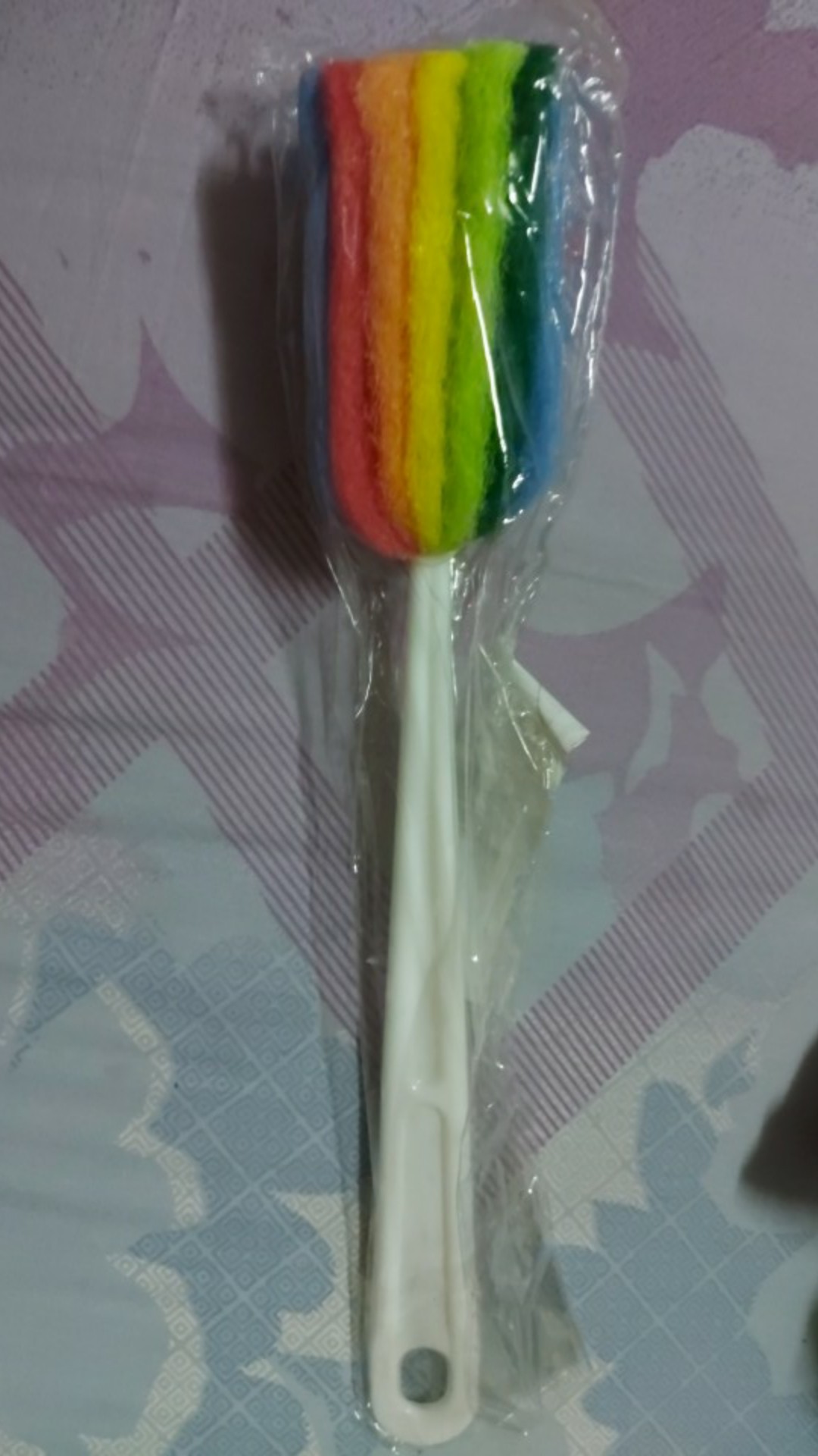 Wei Sikat Spon Pembersih Botol Dengan Gagang Panjang, Warna Pelangi